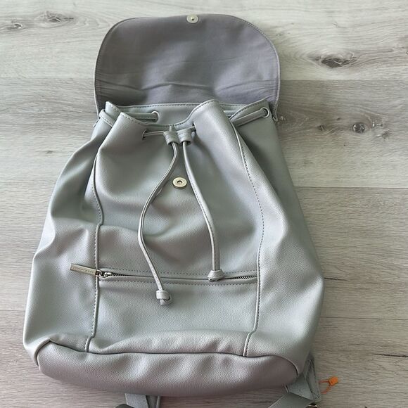 Rodan + Fields Faux Leather Cinch Backpack OS GRAY main image 5